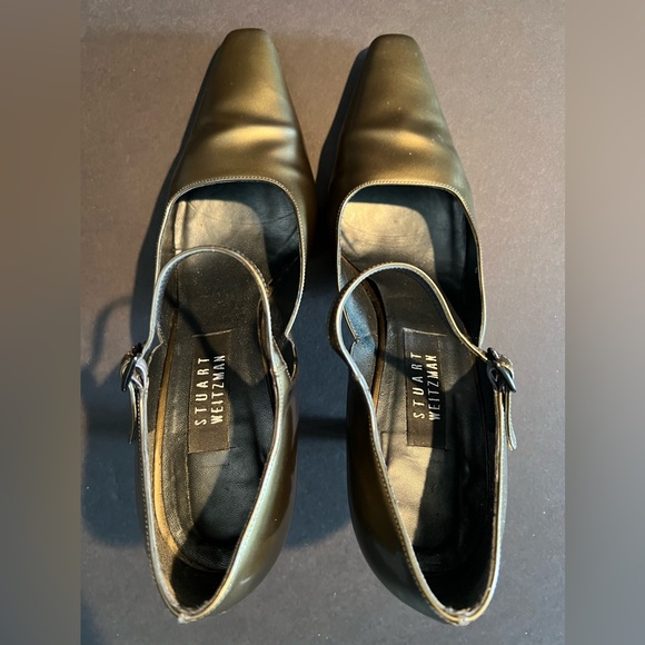 VINTAGE Stuart Weitzman Green Patent Leather Heels - Picture 5 of 9
